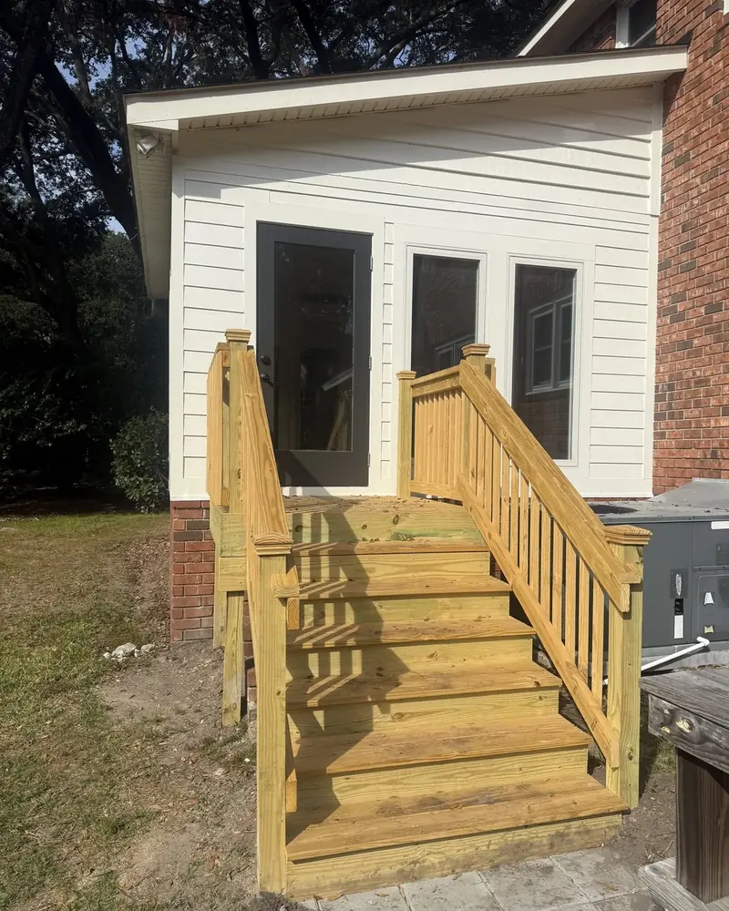 The same porch after conversion to a sunroom