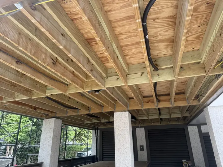 Sullivan's Island: new joists under the elevated porch